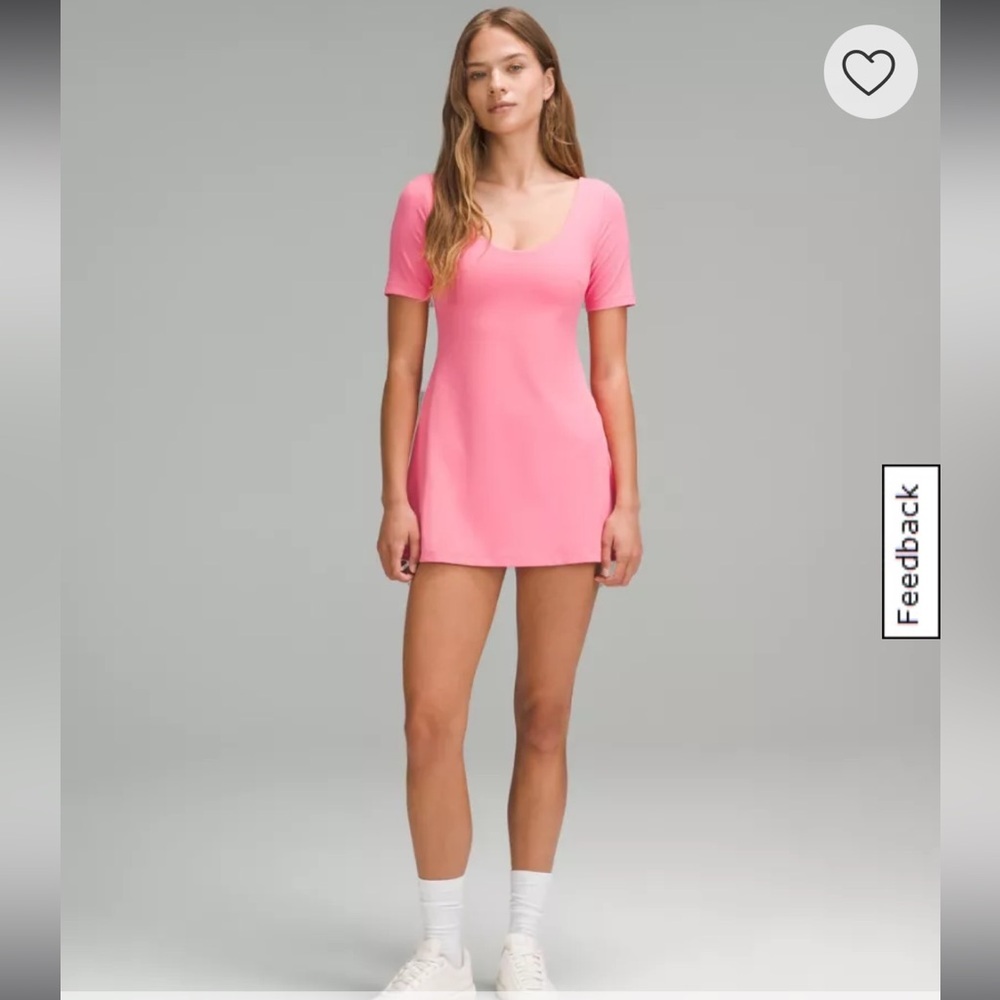 New lululemon Align Short-Sleeve Dress in salmon‎ color size 6